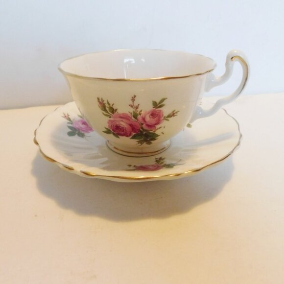 Vanderwood scalloped pink Rose cup and saucer VGU - Picture 3 of 7